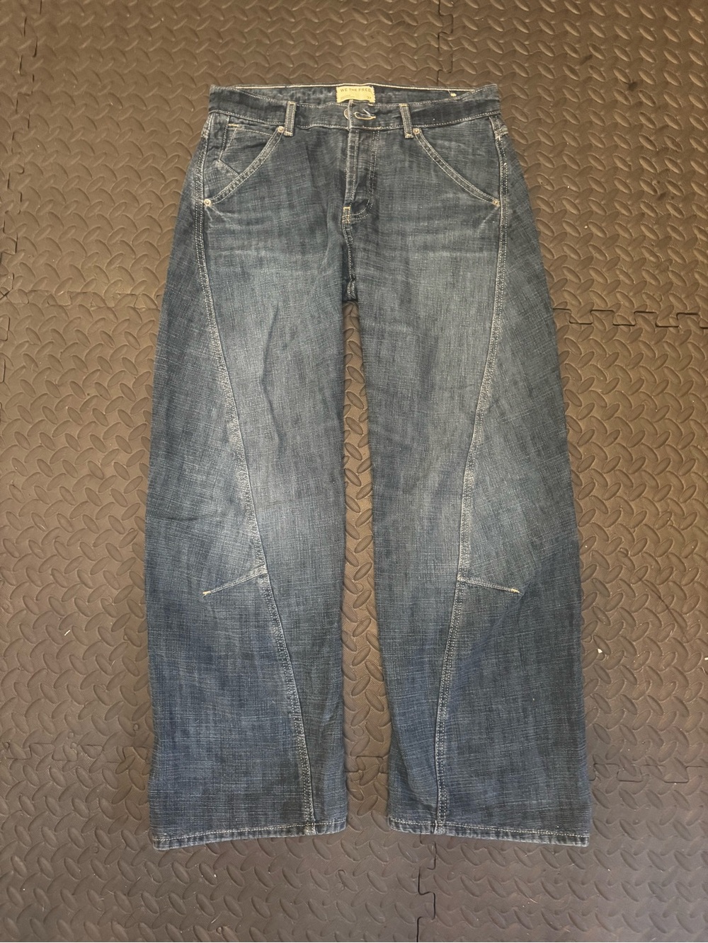 We The Free Fable Low-Rise Twisted Bowed Jeans Sz 27